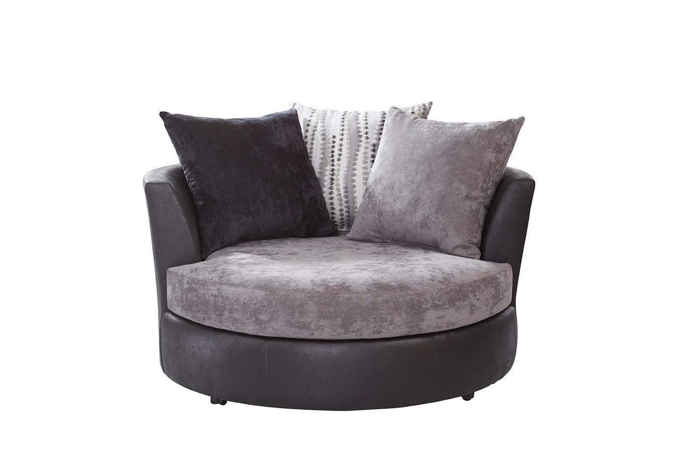 Black barrel on sale swivel chair